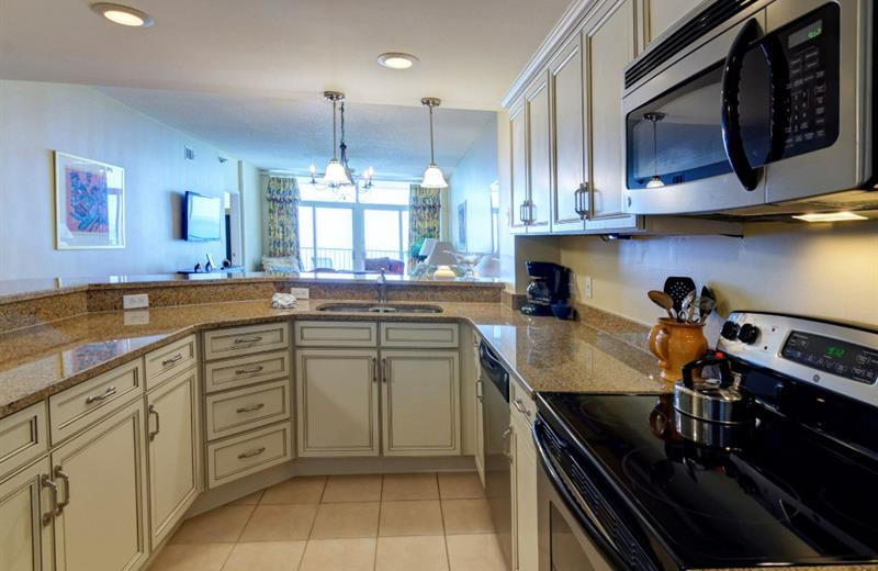 Rental kitchen at Newman-Dailey Resort Properties, Inc. 