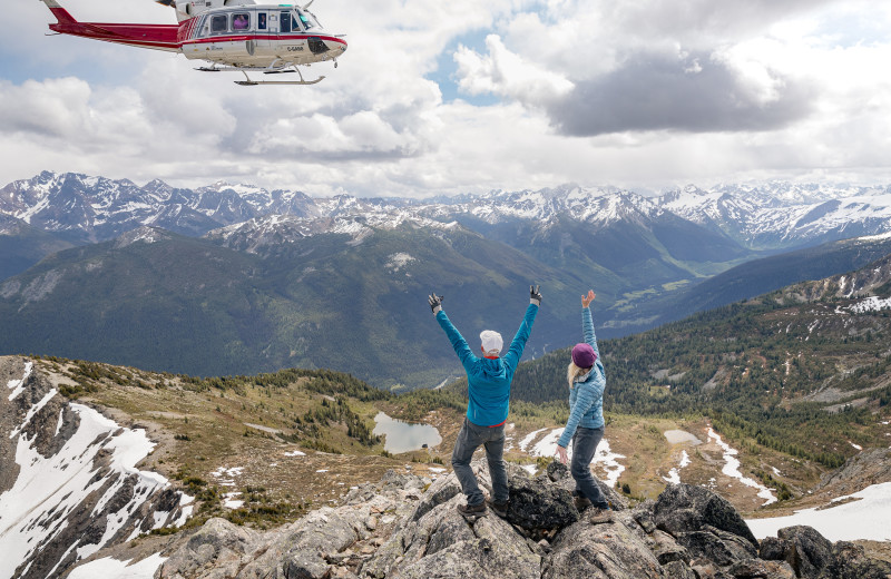 Hiking at CMH Bugaboos Lodge.