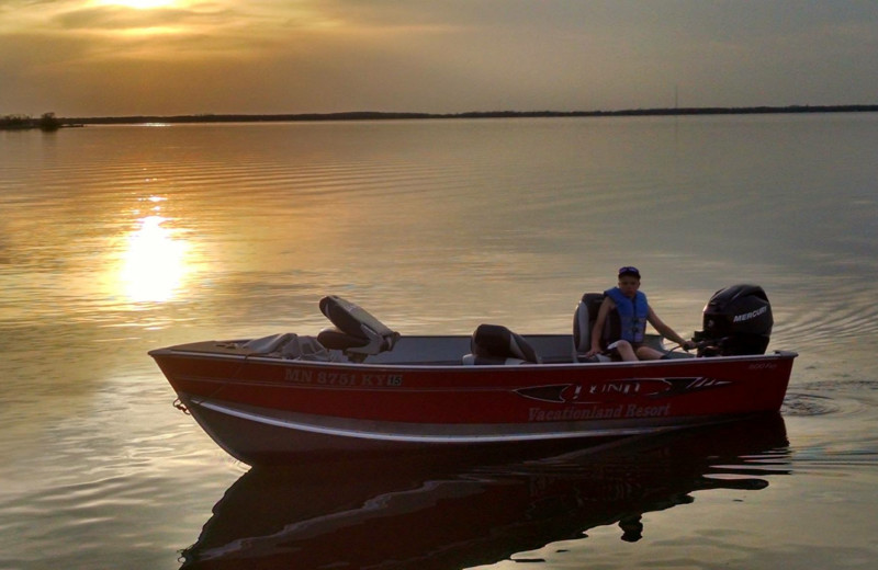 Boating at Vacationland Resort.