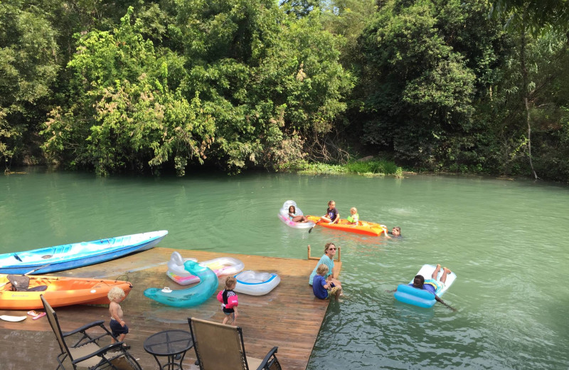 Swimming at Geronimo Creek Retreat.