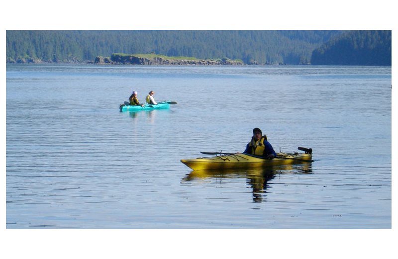 Kayaking at Afognak Wilderness Lodge.