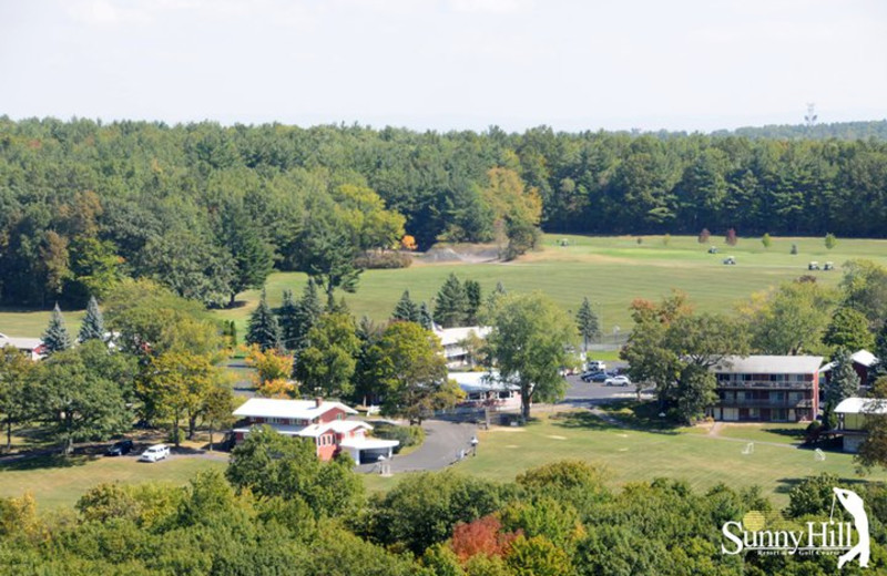 Aerial view of Sunny Hill Resort & Golf Course.