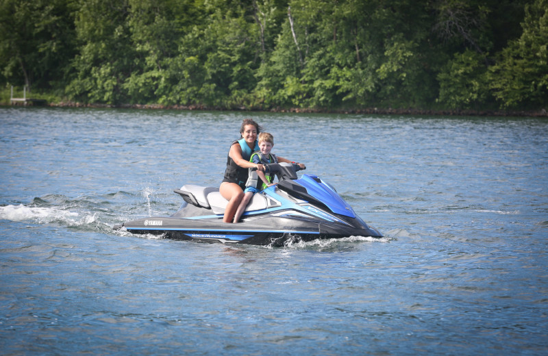 Jet ski at East Silent Lake Resort.