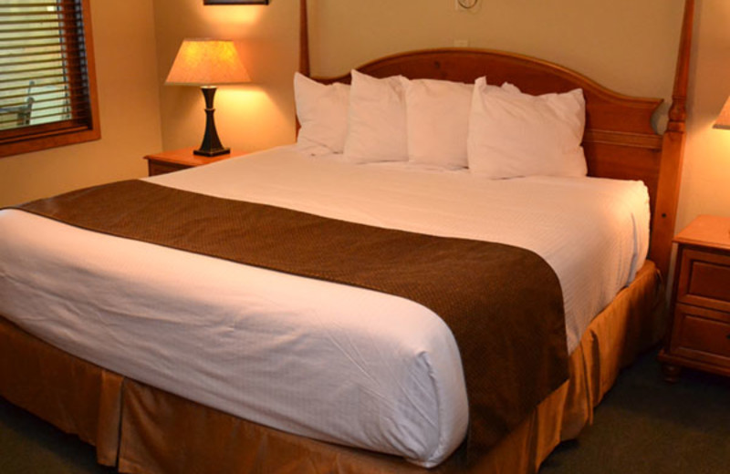 Typical bedroom at the Landmark Resort.