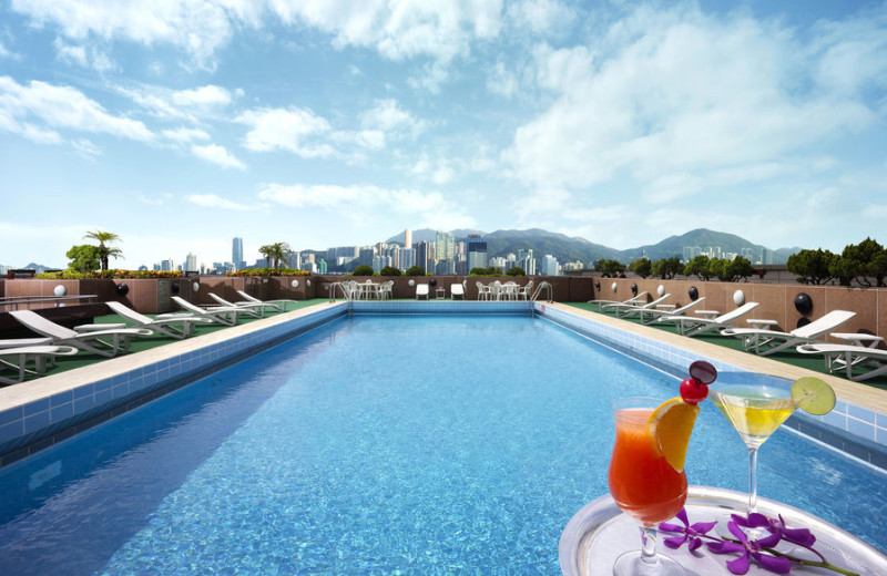 Outdoor pool at New World Millennium Hong Kong Hotel.