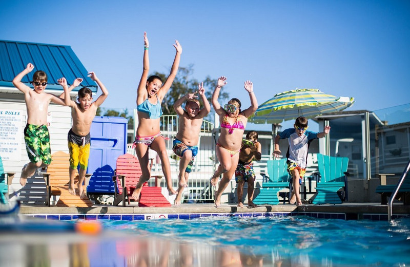 Outdoor pool at Beachfront Inn.