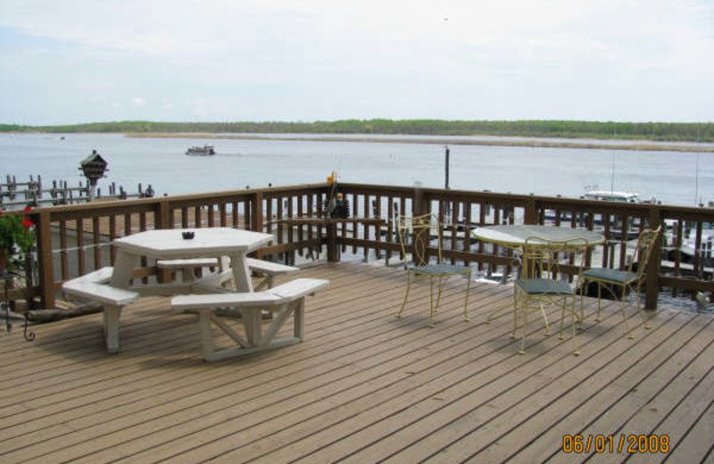 Lake view from deck at Adrian's Resort.