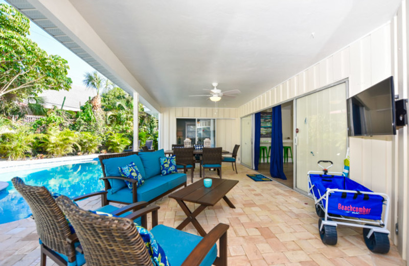 Rental patio at Siesta Key Luxury Rental Properties.