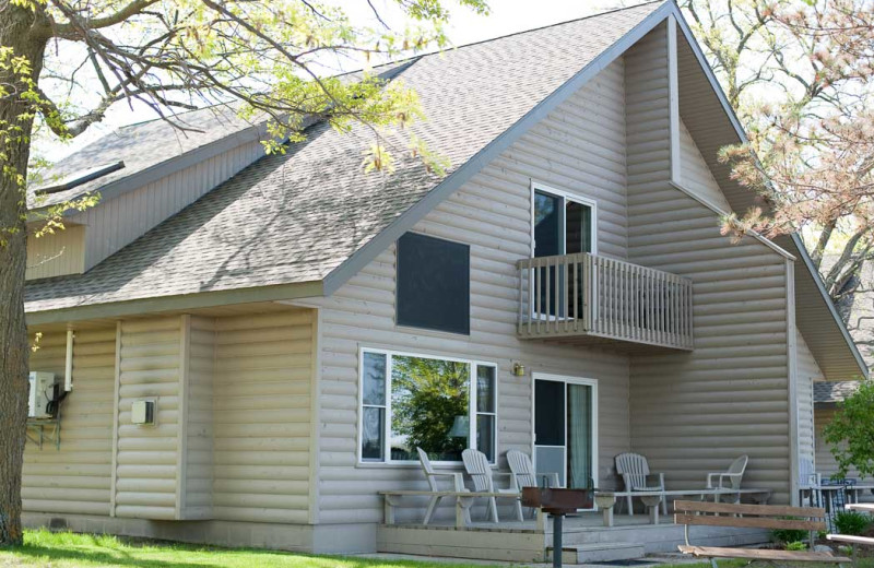 Cabin exterior at Gull Lake Resort.