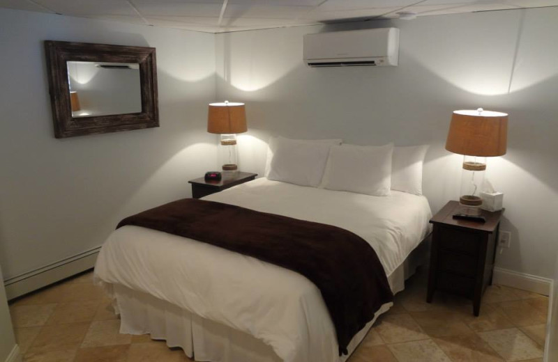 Guest bedroom at Sea Rose Suites.