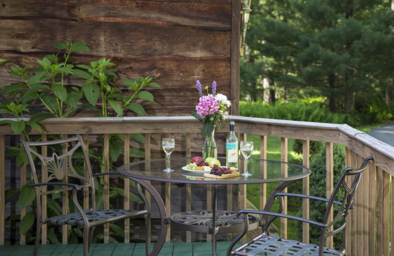 Guest balcony at Inn At Lake Joseph.