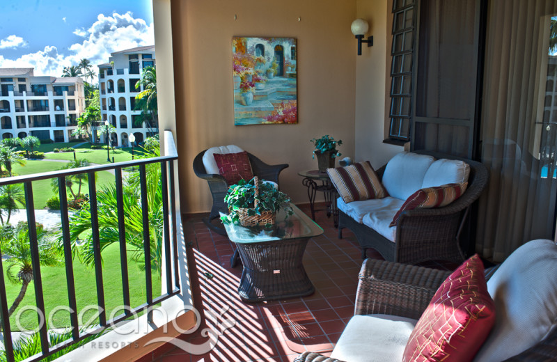 Balcony view at Oceano Beach Resort.