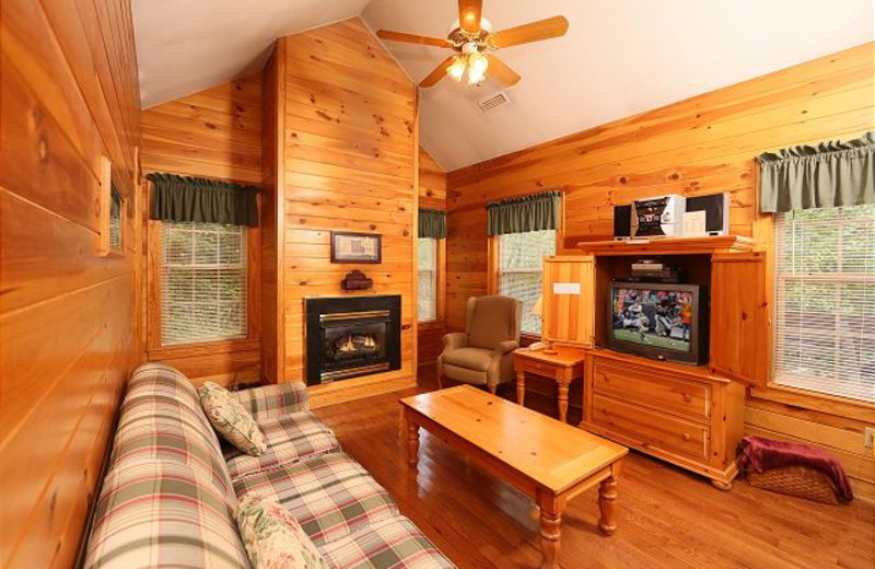 Rental living room at Smoky Mountain Resort Lodging and Conference Center.