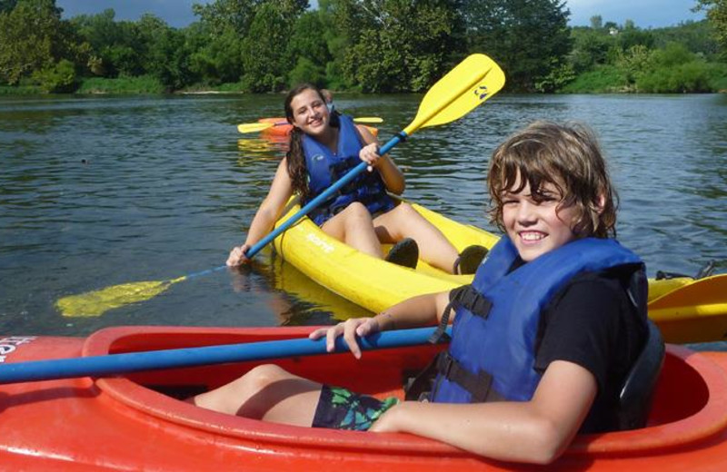 Kayaking at Shenandoah River Outfitters.