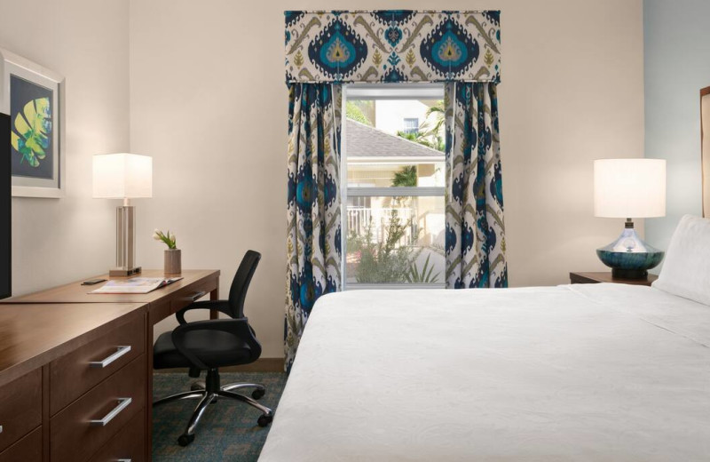 Guest room at Homewood Suites by Hilton Ft. Myers.