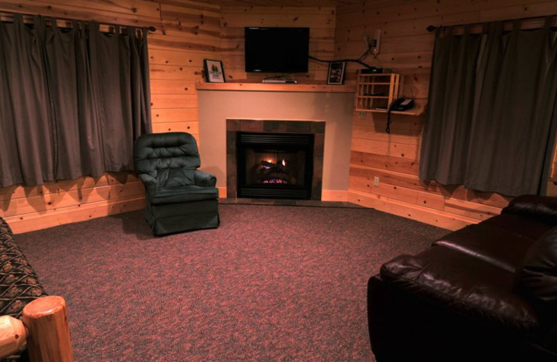 Guest living room at Cedar Valley Resort.