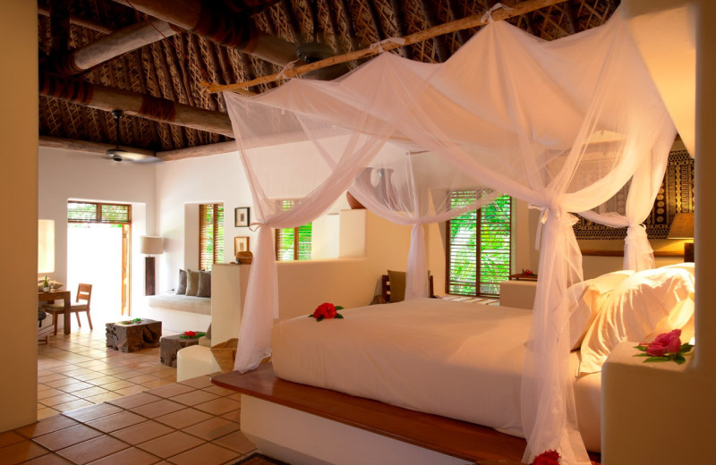 Guest room at Vatulele Island Resort Fiji.