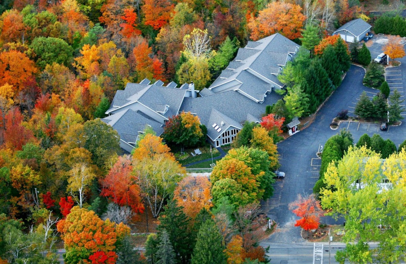 Aerial view of Waterbury Inn Condominium Resort.