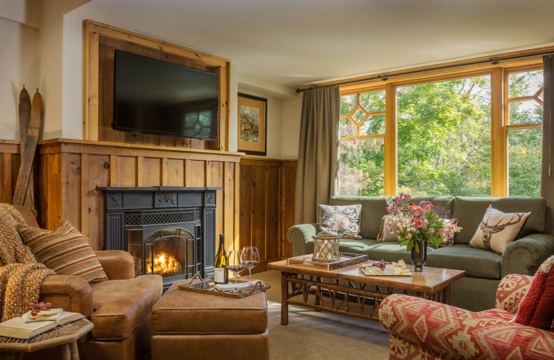 Guest living room at The Whiteface Lodge.