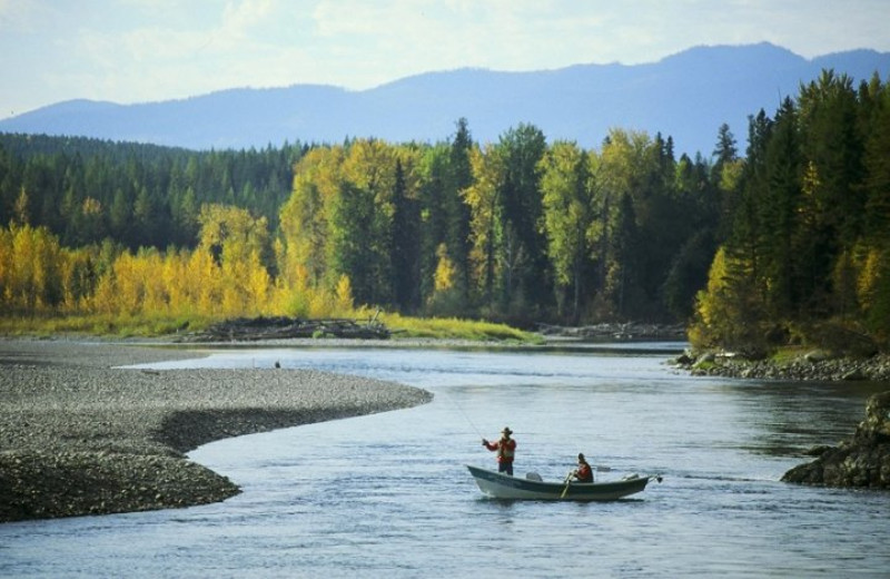 Fishing on river at Great Northern Resort.