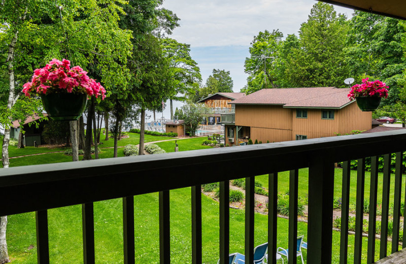 Balcony view at The Shallows Resort.