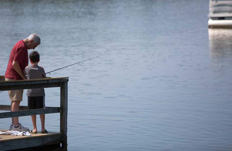 Fishing at Woodloch Resort.