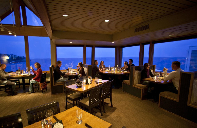 Dining at Temperance Landing on Lake Superior.