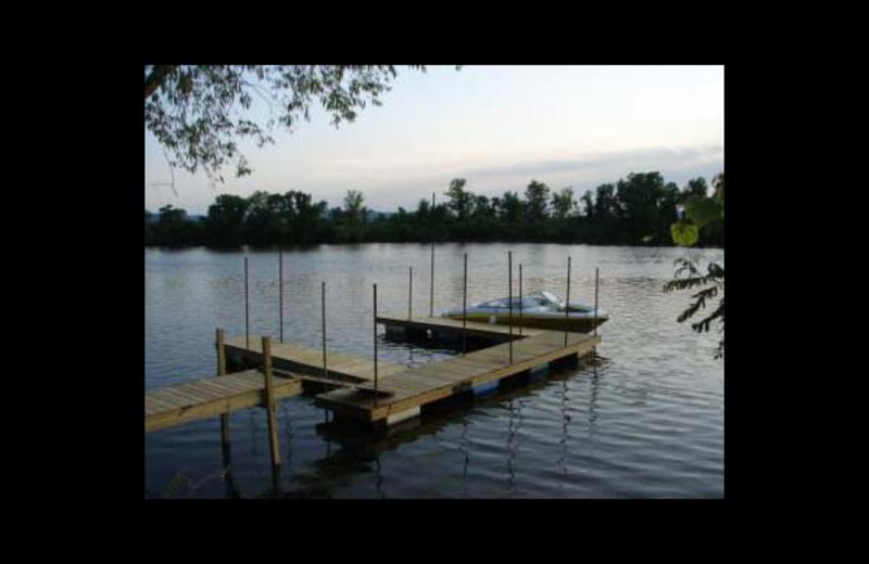 Docks at Ward's Riverside Cabins.