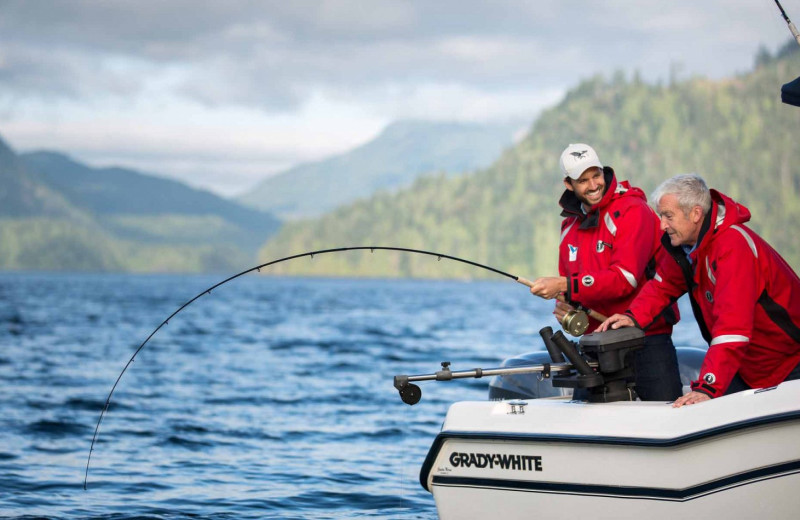 Fishing at Sonora Resort and Conference Centre, Canada.