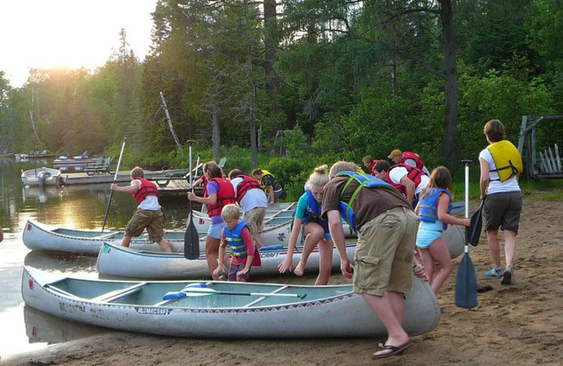 Canoe trips at Bearskin Lodge.