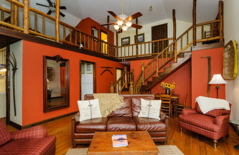 Rental living room at Asheville Connections.