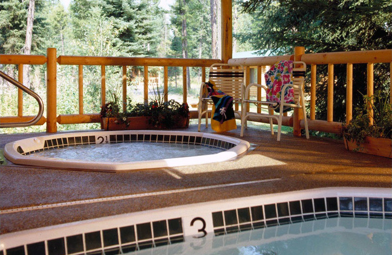 Hot tubs at North Forty Resort.