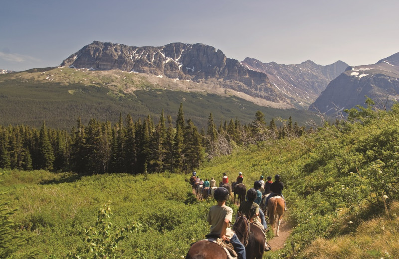 Horseback riding at The Lodge at Whitefish Lake.