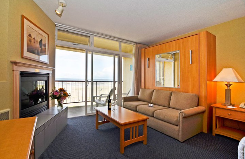 Suite living room at Ocean View Resort.