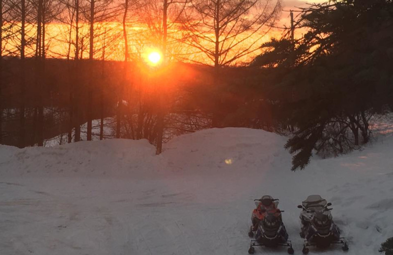 Snowmobiling at Timberview Resort.