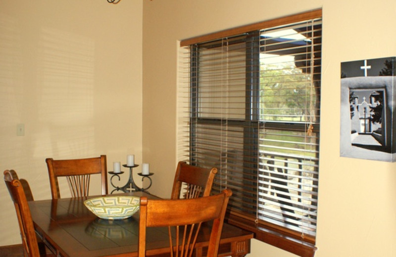 Dining room at Adobe River Sanctuary.