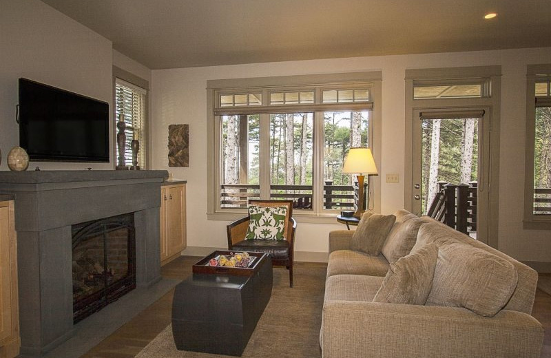 Rental living room at Seabrook Cottage Rentals.