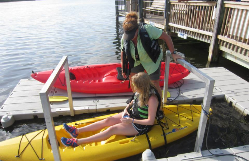 Kayaking at Palm Island Resort.