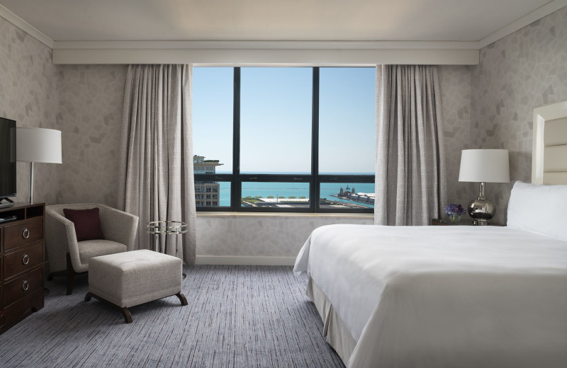 Guest room at Ritz-Carlton - Chicago.