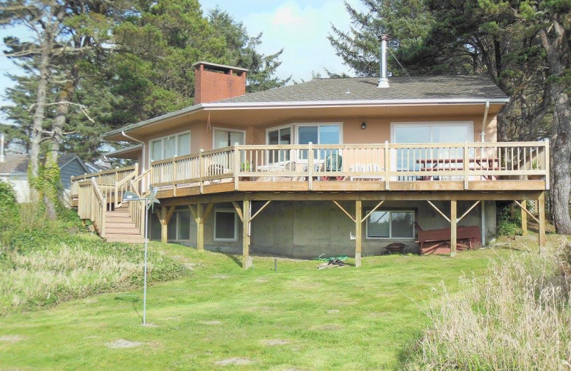 Rental exterior at Oceanfront Getaways.