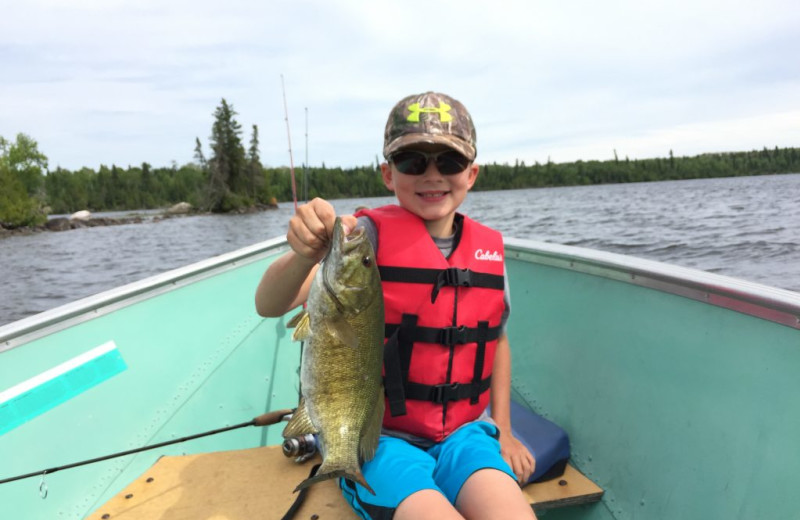 Fishing at Rainbow Point Lodge.