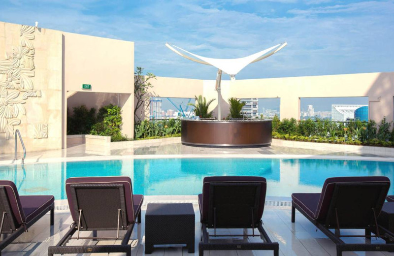 Outdoor pool at Four Seasons Hotel - Singapore.