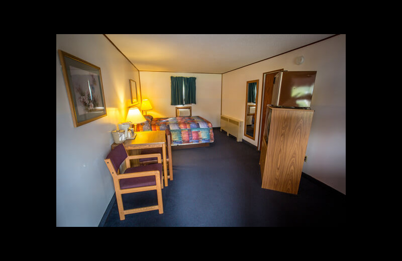 Guest room at Northern Pine Inn.