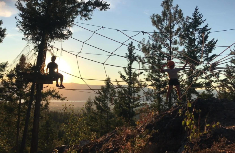 Rope course at Myra Canyon.