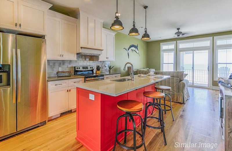 Rental kitchen at Realty World - First Coast Realty.