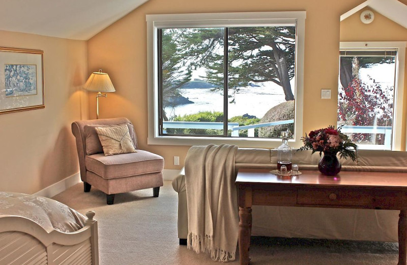 Guest room at Agate Cove Inn.