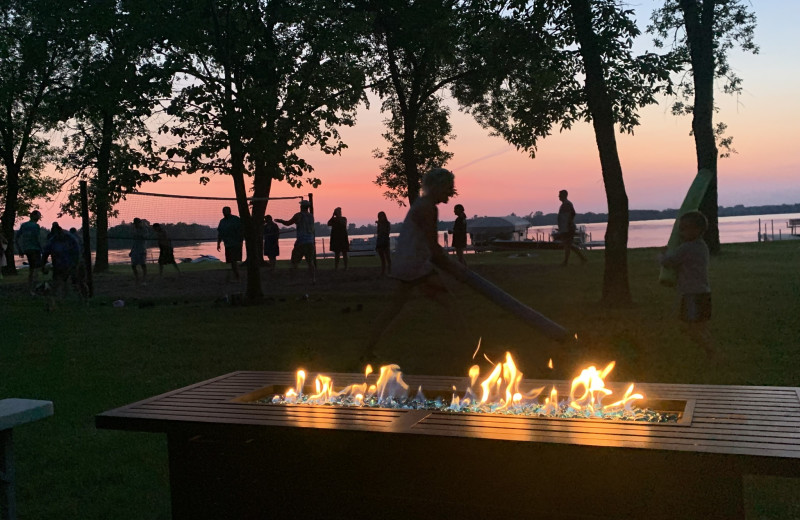 Bonfire at Barrett Lake Resort.