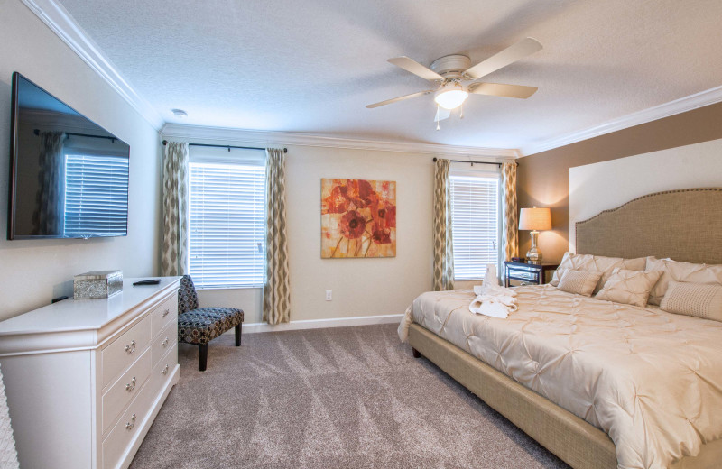 Rental bedroom at Vacation Pool Homes.