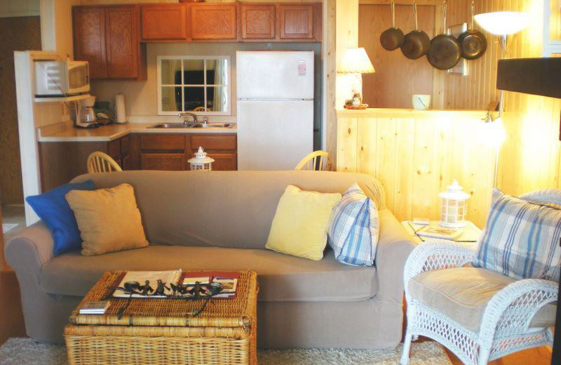 Guest living room at Chateau LeVeaux.