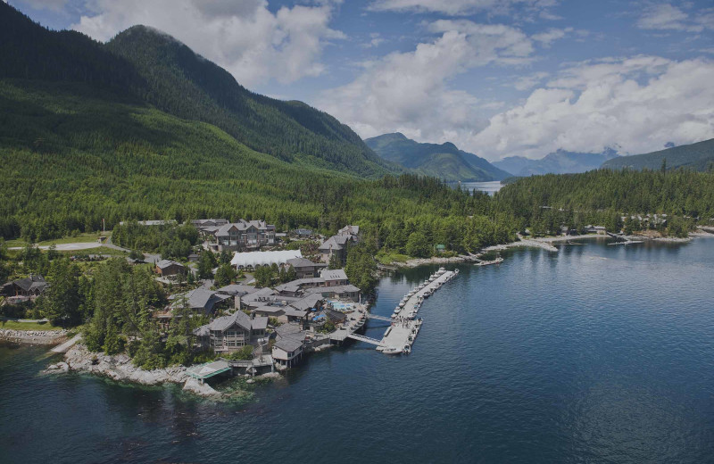 Aerial view of Sonora Resort and Conference Centre, Canada.